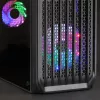 Mars Gaming MC-S2 Black Compact Micro-ATX Gaming PC Case 2 FRGB Rainbow Fans with Front Grille Full Side Window