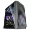 Mars Gaming MC-S2 Black Compact Micro-ATX Gaming PC Case 2 FRGB Rainbow Fans with Front Grille Full Side Window