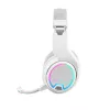 Mars Gaming MHW-100 White Wireless Headset ARGB Flow Removable ENC Microphone Ultra-lightweight Active ENC + Passive Noise Cancellation Universal Compatibility