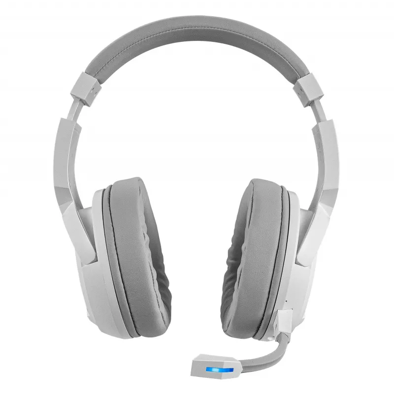 Mars Gaming MHW-100 White Wireless Headset ARGB Flow Removable ENC Microphone Ultra-lightweight Active ENC + Passive Noise Cancellation Universal Compatibility