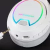 Mars Gaming MHW-100 White Wireless Headset ARGB Flow Removable ENC Microphone Ultra-lightweight Active ENC + Passive Noise Cancellation Universal Compatibility