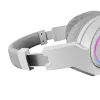 Mars Gaming MHW-100 White Wireless Headset ARGB Flow Removable ENC Microphone Ultra-lightweight Active ENC + Passive Noise Cancellation Universal Compatibility