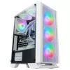 Mars Gaming MC-C White PC ATX Case Metal-Mesh Front Panel Tempered Glass Window 3 Front FRGB 120mm Fans