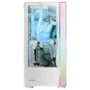 Mars Gaming MC-ULTRA White Custom XXL E-ATX Gaming Tower Dual ARGB LED Stripes Dual Tempered Glass Windows Dual Vertical Camera Structure