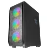 Mars Gaming MC-KX Black Premium E-ATX Gaming Tower FREEZER CPU System 5 Ultra-quiet ARGB Fans ARGB Controller and RF Controller Mesh Front