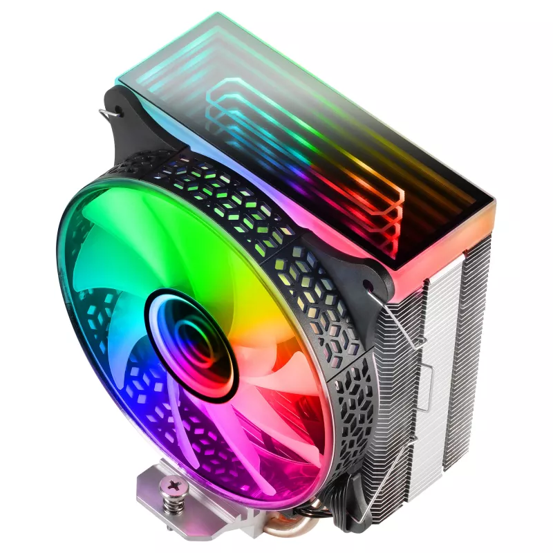 Mars Gaming MCPU-VR Black CPU Heatsink Dual Infinity Mirror ARGB 4 HCT Heatpipes 180W TDP Ultra-quiet PWM 12cm Fan