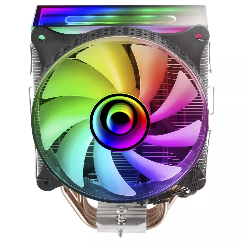 Mars Gaming MCPU-VR Black CPU Heatsink Dual Infinity Mirror ARGB 4 HCT Heatpipes 180W TDP Ultra-quiet PWM 12cm Fan