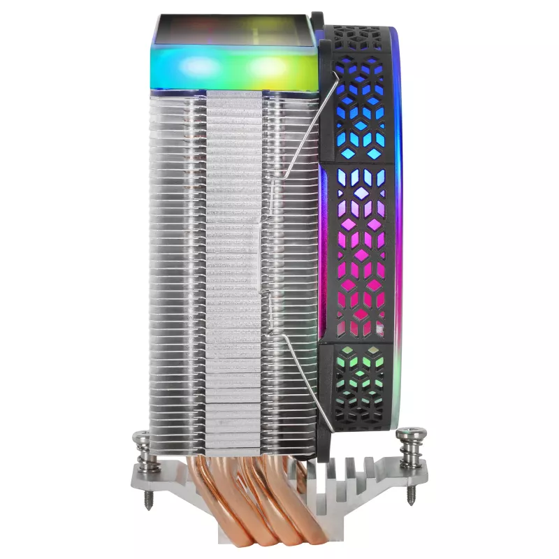 Mars Gaming MCPU-VR Black CPU Heatsink Dual Infinity Mirror ARGB 4 HCT Heatpipes 180W TDP Ultra-quiet PWM 12cm Fan