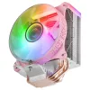 Mars Gaming MCPU-VR Pink CPU Heatsink Dual Infinity Mirror ARGB 4 HCT Heatpipes 180W TDP Ultra-quiet PWM 12cm Fan