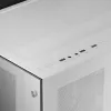 Mars Gaming MCV3 White Custom XXL E-ATX Gaming Tower Front and Side Tempered Glass Window Dual Chamber Modular Frame