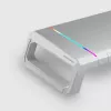 Mars Gaming MGS-ONE White Chroma RGB Monitor Stand Adjustable Size Smartphone and Tablet Stand Front USB 2.0