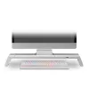 Mars Gaming MGS-ONE White Chroma RGB Monitor Stand Adjustable Size Smartphone and Tablet Stand Front USB 2.0