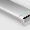 Mars Gaming MGS-ONE White Chroma RGB Monitor Stand Adjustable Size Smartphone and Tablet Stand Front USB 2.0