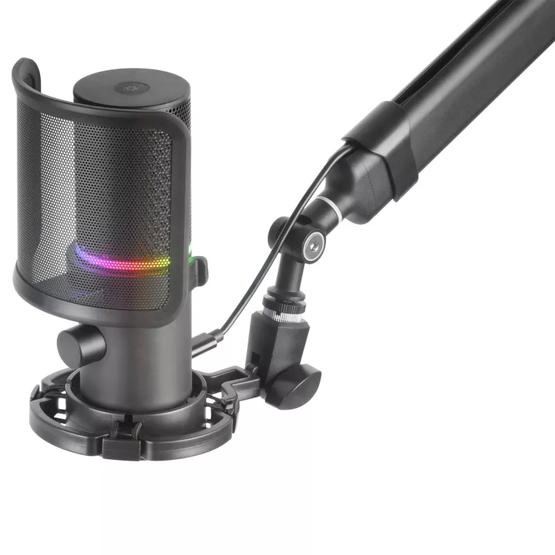 Mars Gaming MMIC-XT, Professional High Definition 192Khz 24-bit Studio Microphone, Omnidirectional Arm, Anti Shock Mount, Pop Filter Metal Mesh, Black