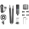 Mars Gaming MMIC-XT, Professional High Definition 192Khz 24-bit Studio Microphone, Omnidirectional Arm, Anti Shock Mount, Pop Filter Metal Mesh, Black