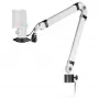 Mars Gaming MMIC-XT, Professional High Definition 192Khz 24-bit Studio Microphone, Omnidirectional Arm, Anti Shock Mount, Pop Filter Metal Mesh, White