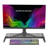 Mars Gaming MGS-ONE Black Chroma RGB Monitor Stand Adjustable Size Smartphone and Tablet Stand Front USB 2.0