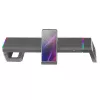 Mars Gaming MGS-ONE Black Chroma RGB Monitor Stand Adjustable Size Smartphone and Tablet Stand Front USB 2.0