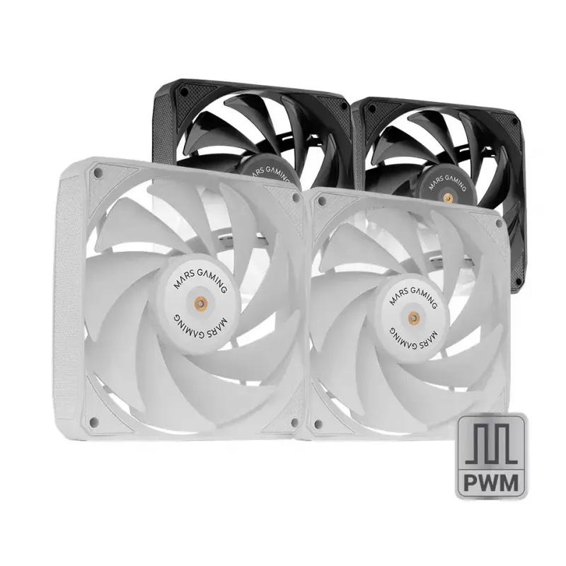 Mars Gaming MF-NCLX2W Computer case Fan 12 cm White 2 pc(s)
