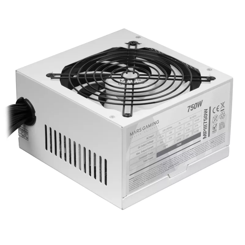 Mars Gaming MPIII750W power supply unit 750 W 20+4 pin ATX ATX White
