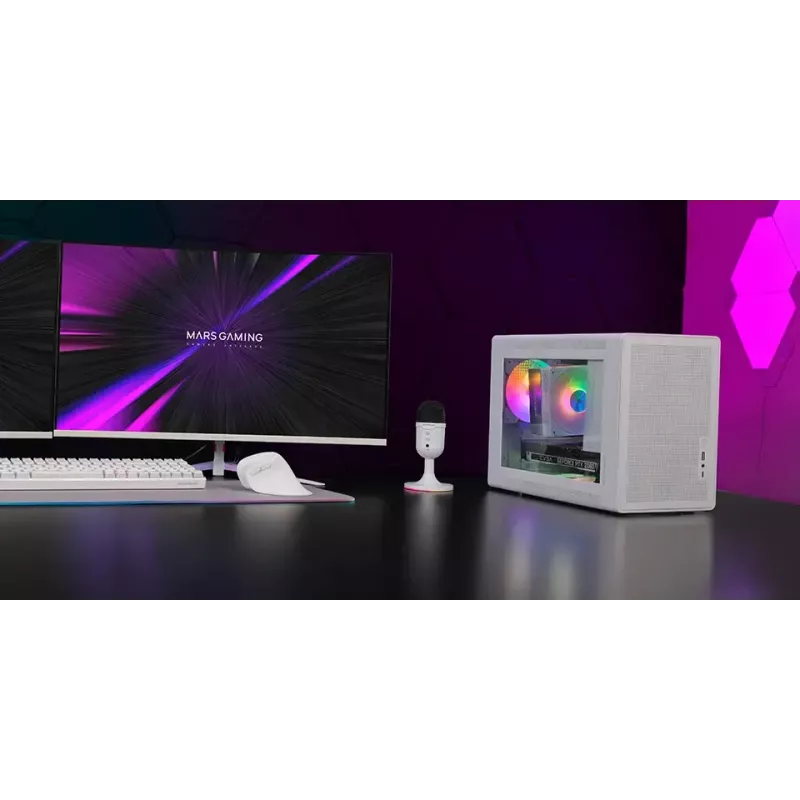 Computer Case Mars Gaming MCXPSW mATX White