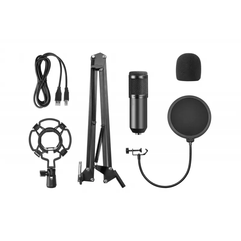 Mars Gaming Ultra-high Definition Microphone for Streamings Black