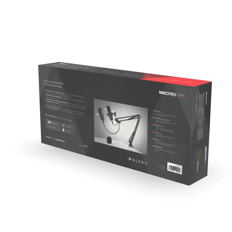 Mars Gaming Ultra-high Definition Microphone for Streamings Black