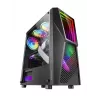 Mars Gaming MC777, ATX Computer Case, ARGB Lighting, Black, PC, Black, ATX, micro ATX, Mini-ITX, Blue, Green, Red, 15.8 cm, 31.8 cm