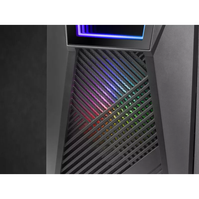 Mars Gaming MC777, ATX Computer Case, ARGB Lighting, Black, PC, Black, ATX, micro ATX, Mini-ITX, Blue, Green, Red, 15.8 cm, 31.8 cm