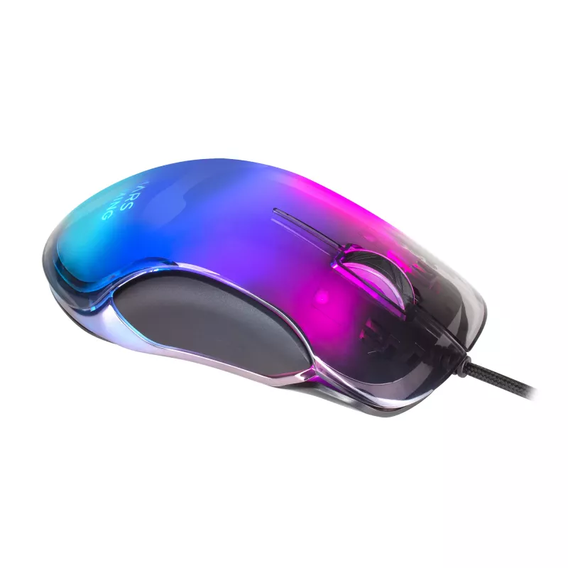 Mars Gaming MMGLOW Gaming Mouse RGB Chroma-Glow Mirror Finish 12800 DPI Black