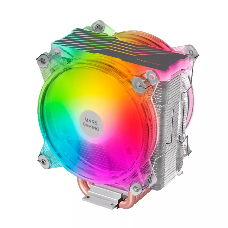 Mars Gaming MCPU66 Triple ARGB CPU Heatsink 6 Heatpipes HCT TDP 220W 2 Fans 12cm