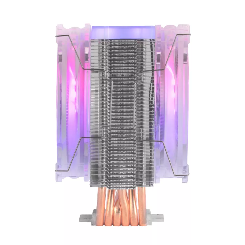 Mars Gaming MCPU66 Triple ARGB CPU Heatsink 6 Heatpipes HCT TDP 220W 2 Fans 12cm