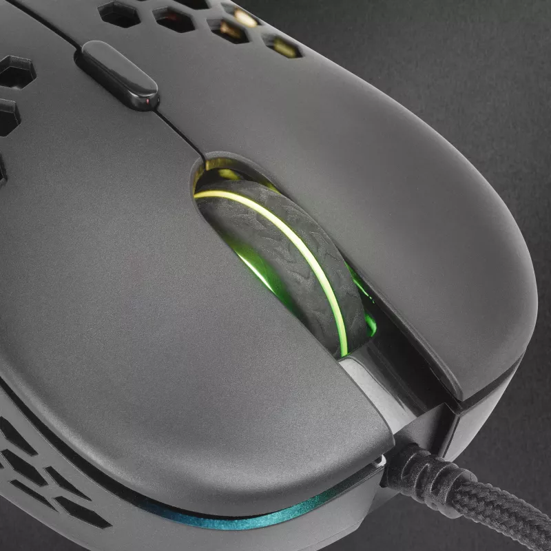 Mars Gaming MM55 Black RGB Chroma Gaming Mouse Ultra-lightweight 55g 12800 DPI HUANO Mechanical Switches