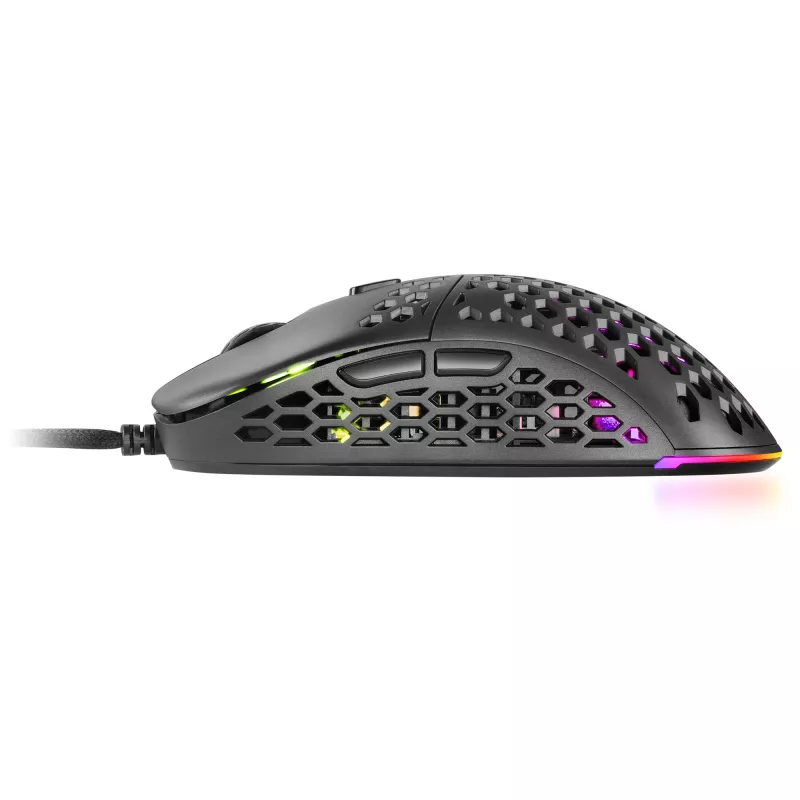 Mars Gaming MM55 Black RGB Chroma Gaming Mouse Ultra-lightweight 55g 12800 DPI HUANO Mechanical Switches