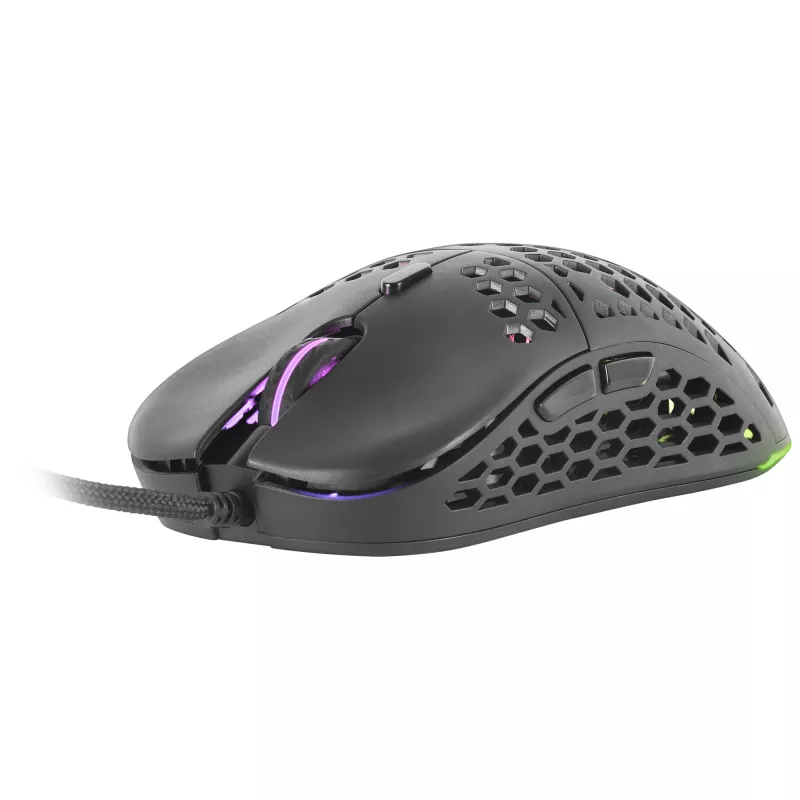 Mars Gaming MM55 Black RGB Chroma Gaming Mouse Ultra-lightweight 55g 12800 DPI HUANO Mechanical Switches