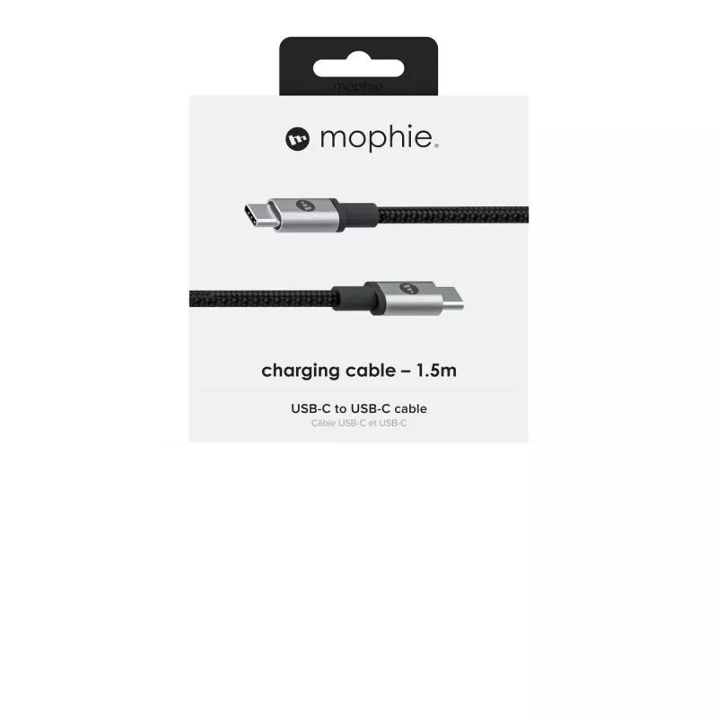 mophie Charge and Sync Cable-USB-C to USB-C (3.1) 1.5M – Black