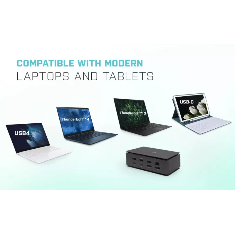 i-tec Metal USB4 Docking station Dual 4K HDMI DP with Power Delivery 80 W + Universal Charger 100 W