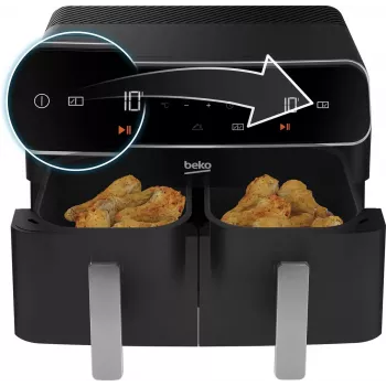 Hot air fryer Beko FRL5388B ExpertFry 8.5L 2400W Black Touch Control