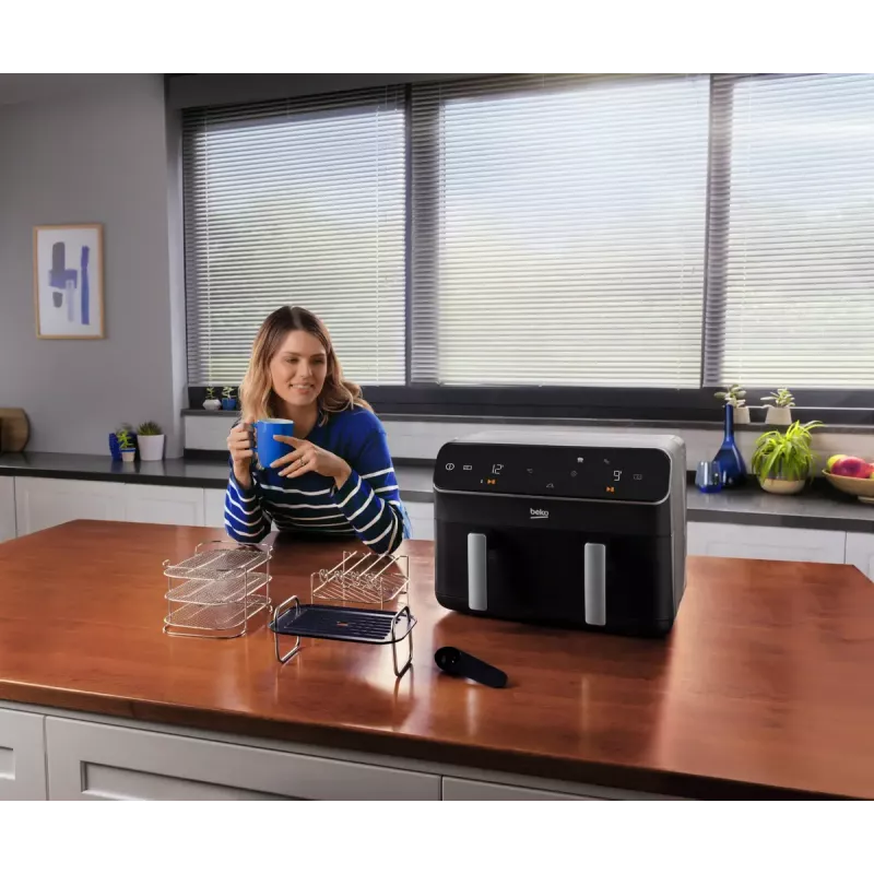 Hot air fryer Beko FRL5388B ExpertFry 8.5L 2400W Black Touch Control