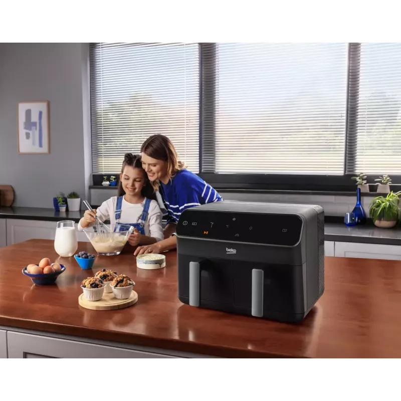Hot air fryer Beko FRL5388B ExpertFry 8.5L 2400W Black Touch Control