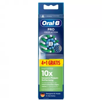 Replacement brush heads BRAUN Oral‑B Pro CrossAction — pack of 5 compatible heads