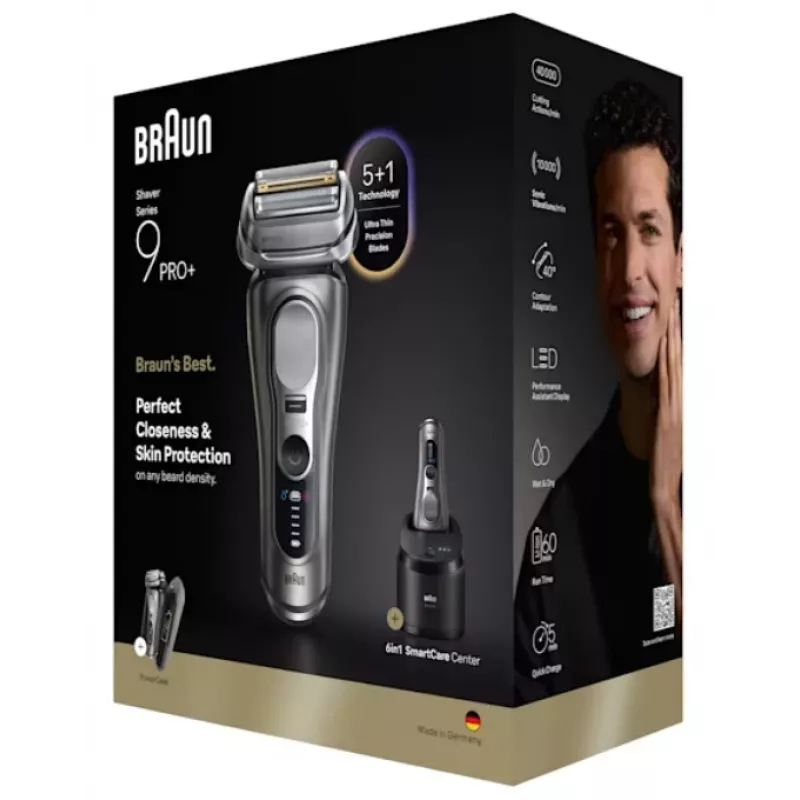 Foil shaver Braun Series 9 Pro+ 9675cc Grey Silver Stainless Steel