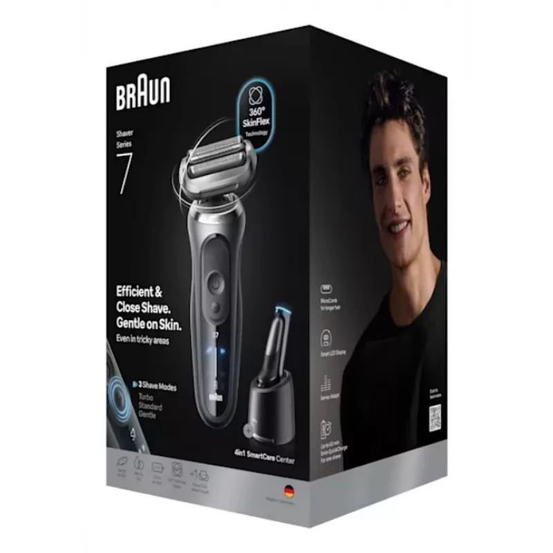 Foil shaver Braun Series 7 72-C7200CC Black Stainless steel Lithium-Ion