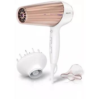 Hairdryer Philips MoistureProtect Sensor HP8280/00 — 2300 W, DC motor, 6 speeds, ionic, cool shot, purple/white