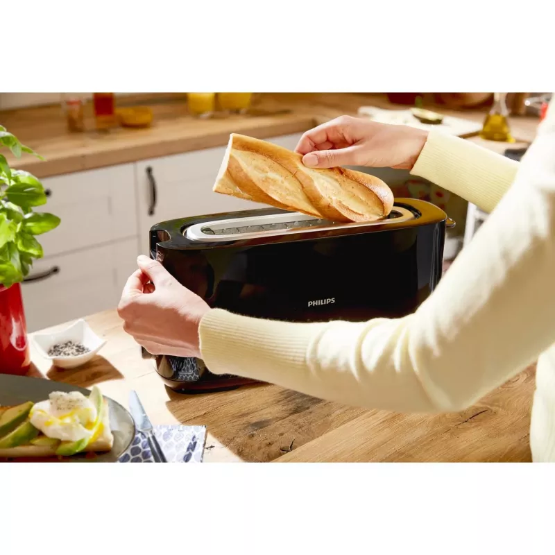 Philips Daily Collection HD2590/90 Toaster - long slot, black