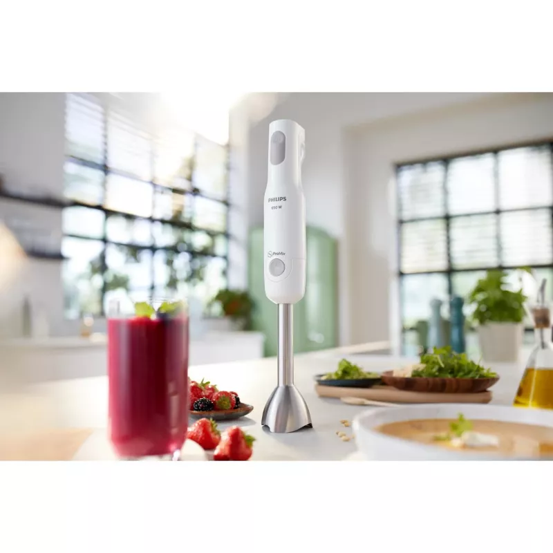 Immersion blender Philips Daily Collection ProMix HR2535/00 — 650 W, metal shaft, grey/white