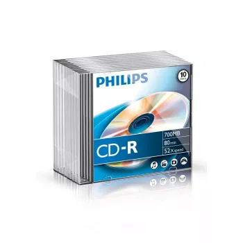 Philips CD-R CR7D5NS10/00, 52x, CD-R, 700 MB, 10 pc(s)