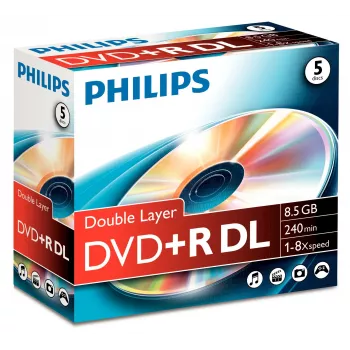 DVD+R DL Philips DR8S8J05C/00 8.5GB 240min 8x