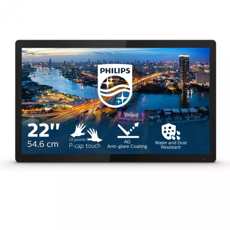 Philips B Line 222B1TFL/00 computer monitor 54.6 cm (21.5 inch) 1920 x 1080 pixels Full HD LED Touchscreen Black