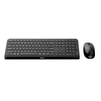 Philips 4000 series SPT6407B/31 keyboard Mouse included Universal RF Wireless + Bluetooth QWERTY English Black